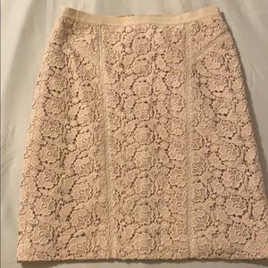 Tan lace skirt